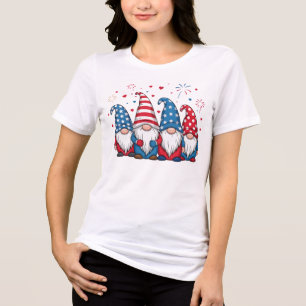 Cute USA American Gnomes Cartoon-68123 Tri-Blend Shirt
