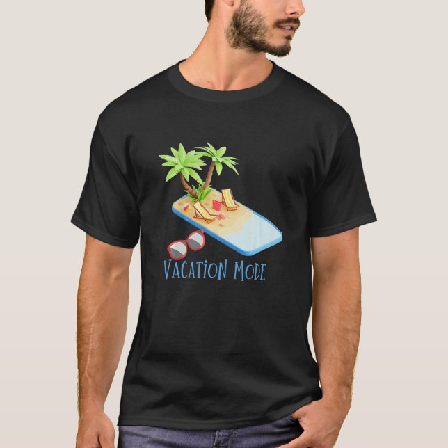 Cute Vacation Mode Summer Vacation Beach Time Summ T-Shirt (Front)