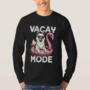 Cute Vacay Mode American Eskimo Dog Mum Summer Vac T-Shirt