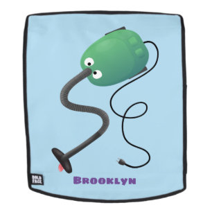 Cute vacuum cleaner cartoon humour backpack