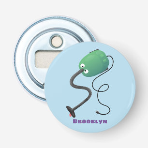 Cute vacuum cleaner cartoon humour bottle opener