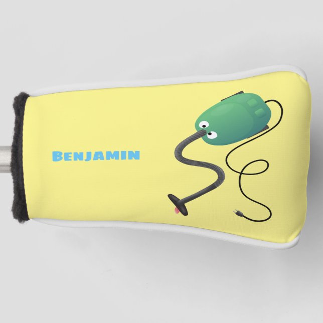 Cute vacuum cleaner cartoon humour golf head cover (Front)