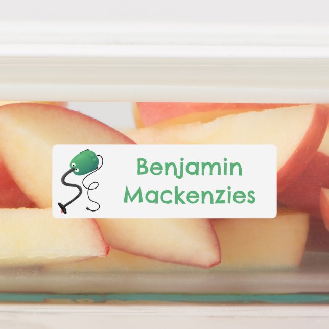 Cute vacuum cleaner cartoon humour personalised (Affixed)