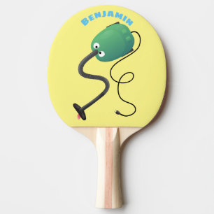 Cute vacuum cleaner cartoon humour  ping pong paddle