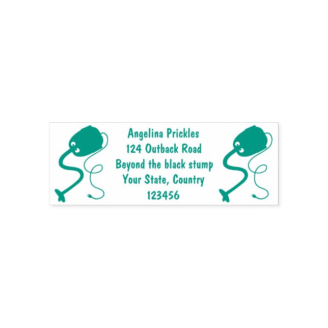 Cute vacuum cleaner cartoon humour self-inking stamp (Design)
