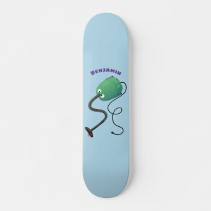 Cute vacuum cleaner cartoon humour skateboard