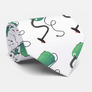 Cute vacuum cleaner cartoon humour tie