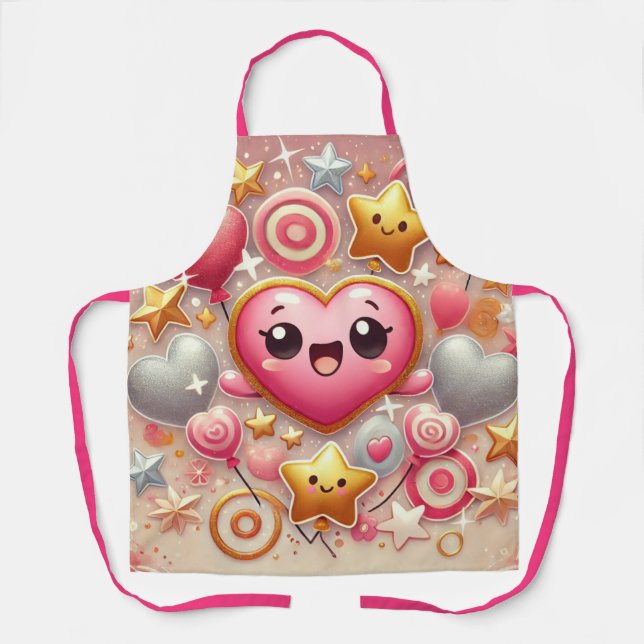 Cute valentine  apron (Front)