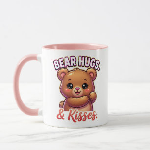 Cute Valentine Bear – Bear Hugs & Kisses Mug