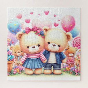 Cute Valentine Bears Jigsaw Puzzle