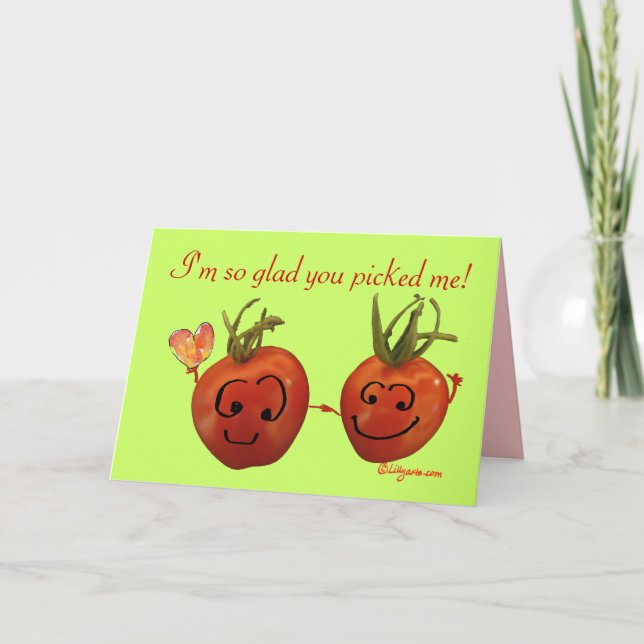 Cute Valentine Card - Cherry Tomatoes (Front)