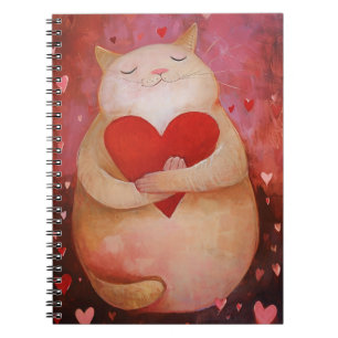 Cute Valentine Cat Notebook