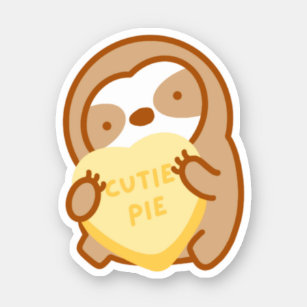 Cute Valentine Cutie Pie Candy Heart Sloth
