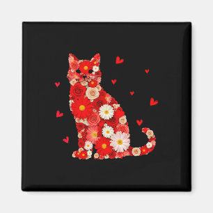 Cute Valentine Day Funny Girls Cat Valentines Day Magnet