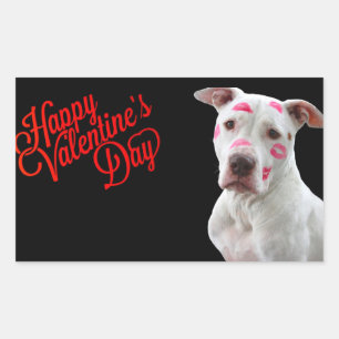 Cute Valentine Dog Rectangular Sticker