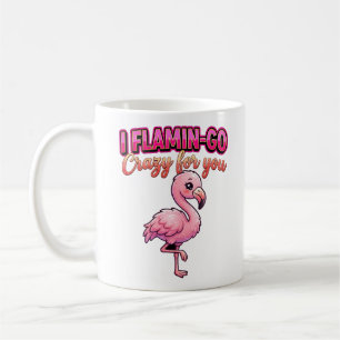 Cute Valentine Flamingo–I Flamin-Go Crazy for You Coffee Mug