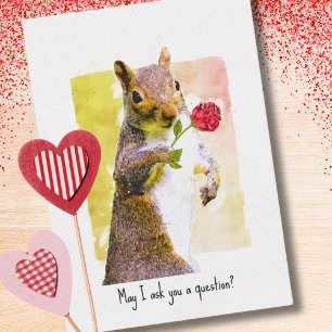 Cute Valentine for School Classmates Squirrel Card