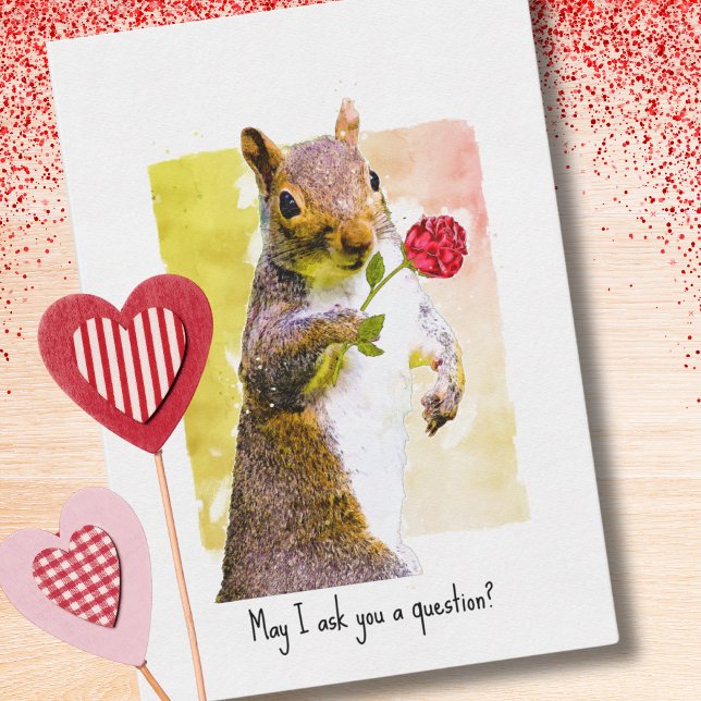 Cute Valentine for School Classmates Squirrel Card (Creator Uploaded)