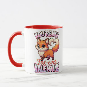 Cute Valentine Fox – You’re My Fox-Ever Valentine Mug