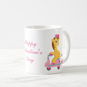 Cute Valentine giraffe Holiday Coffee Mug