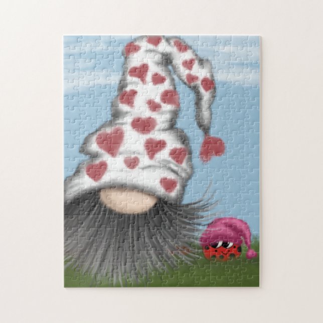 Cute Valentine Gnome Jigsaw Puzzle (Vertical)