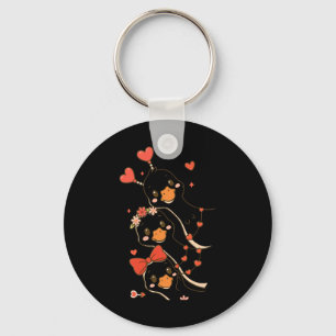 Cute Valentine Goose Coquette Funny Silly Goose Wo Key Ring