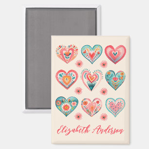 Cute Valentine Heart Pattern Magnet