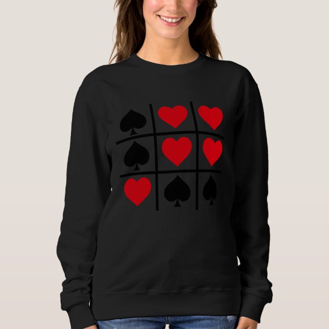 Cute Valentine Hearts Game Valentine's Day Romance Sweatshirt (Front)