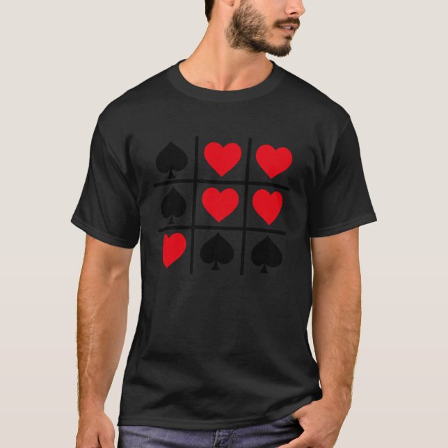 Cute Valentine Hearts Game Valentine's Day Romance T-Shirt (Front)