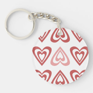 Cute Valentine Hearts – Love & Romance Design Key Ring