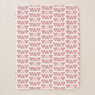 Cute Valentine Hearts – Love & Romance Design Sherpa Blanket