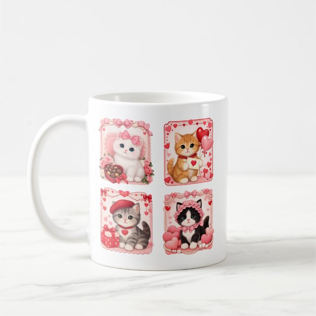 Cute Valentine Kittens Love Mug (Left)