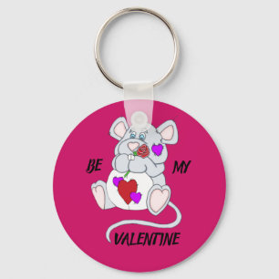 Cute Valentine Mouse Key Ring
