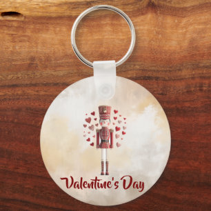 Cute Valentine Nutcracker Heart Keychain