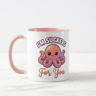 Cute Valentine Octopus – I’m Suckers for You Mug