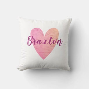Cute Valentine Pink Heart Cushion