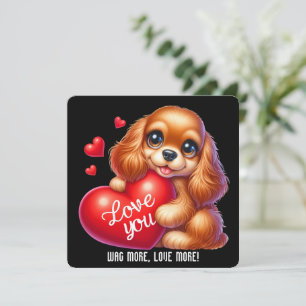 Cute Valentine Puppy - Valentine's Day Card