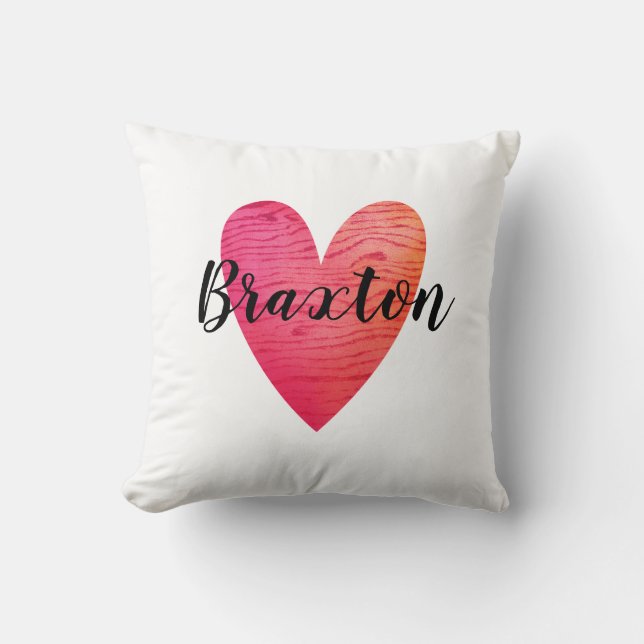 Cute Valentine Red Heart Cushion (Front)