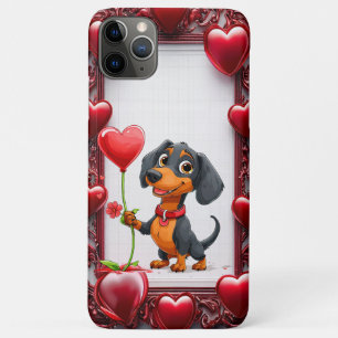 Cute Valentine’s Day dog iPhone 11 Pro Max Case