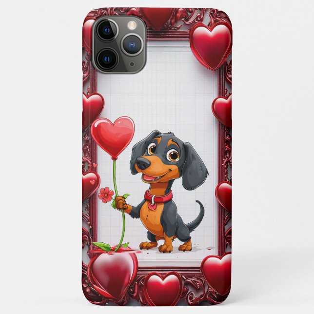 Cute Valentine’s Day dog Case-Mate iPhone Case (Back)
