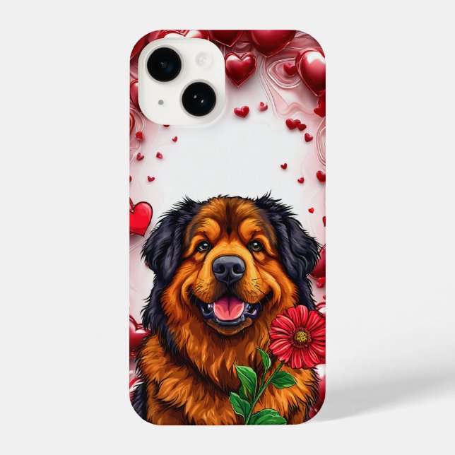 Cute Valentine’s Day dog iPhone Case (Back)