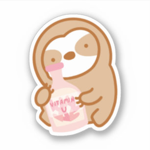 Cute Valentine’s Day Heart Vitamin Sloth 