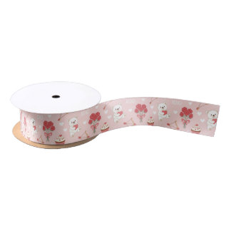Cute Valentine’s Day Hearts, Flowers & Cupid Bows  Satin Ribbon