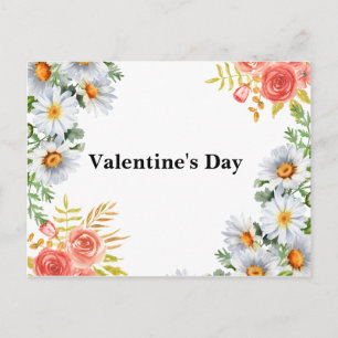 Cute Valentine’s Day Love Heart Romantic Design Holiday Postcard