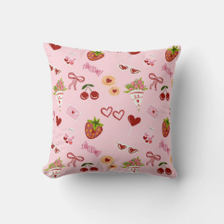 Cute Valentine Seamless Pattern – Hearts Cushion