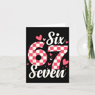 Cute Valentine Six Seven Chequerboard Love Nk Hear Card