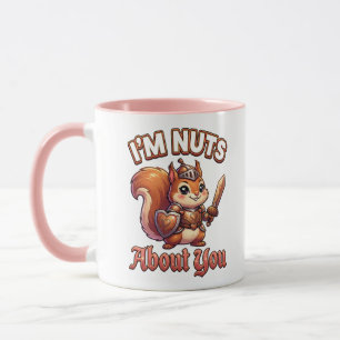 Cute Valentine Squirrel Knight–I’m Nuts About You Mug