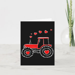 Cute Valentine Tractor Truck Baby Toddler Farm  Card