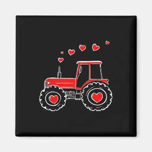 Cute Valentine Tractor Truck Baby Toddler Farm Magnet