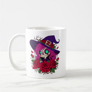 Cute Valentine Witch Zombie Coffee Mug